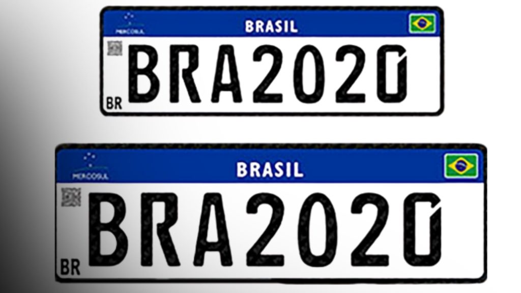 Mini Placa Mercosul