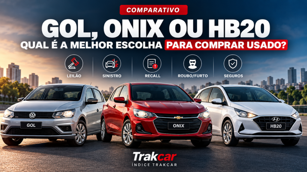 Comparativo entre Gol, Onix e HB20 para compra de carro usado