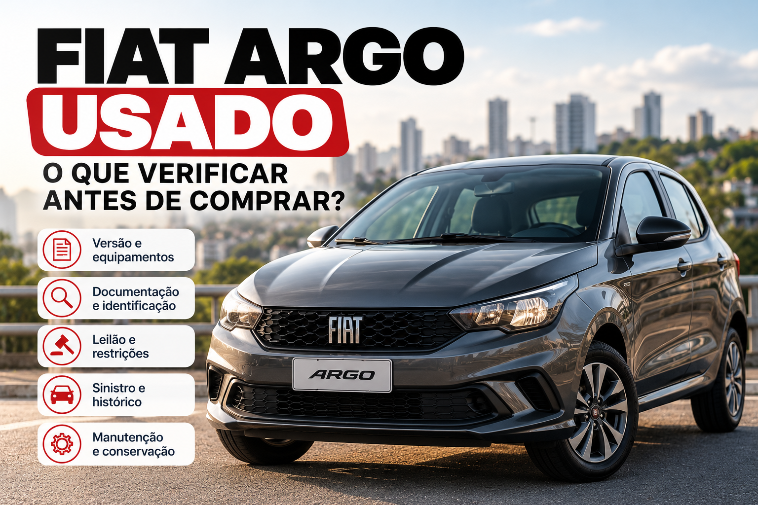 Fiat Argo usado: cuidados antes de comprar e indicadores do Índice Trakcar