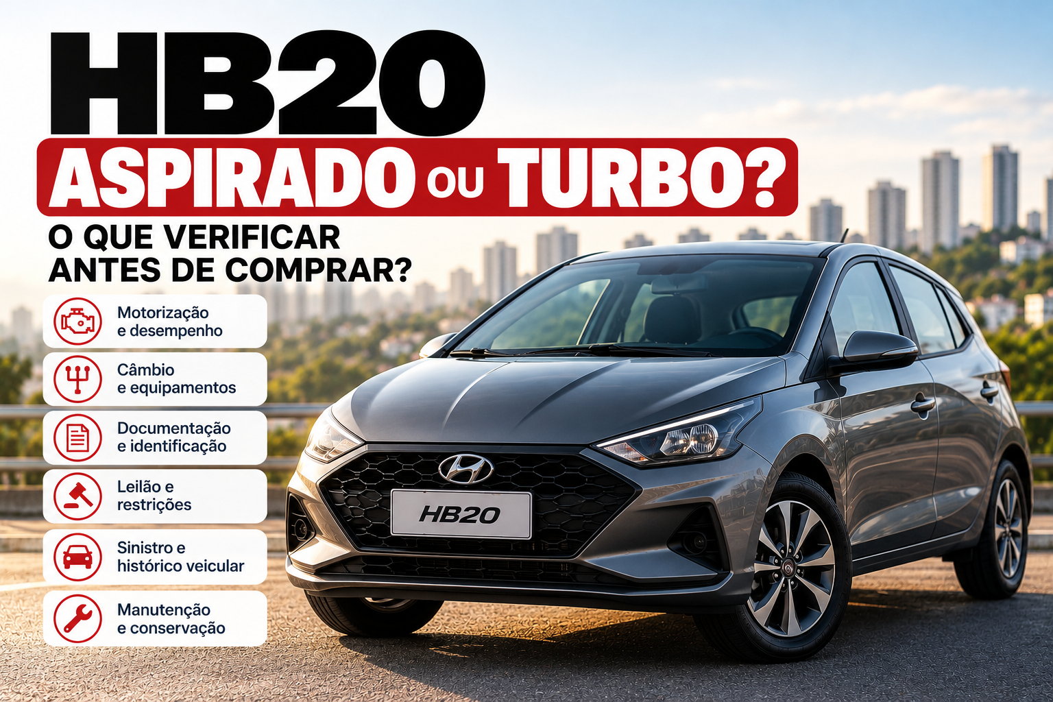 Hyundai HB20 usado: diferenças entre motor aspirado e turbo