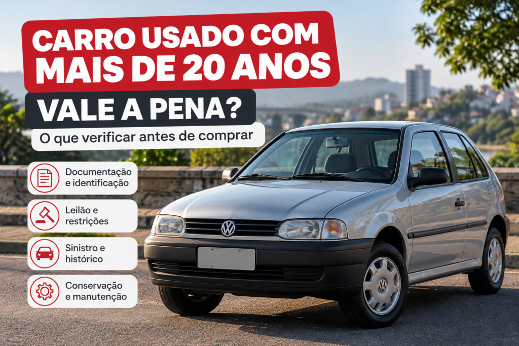 Carro usado com mais de 20 anos: cuidados antes de comprar.